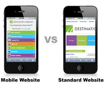 Mobile vs Standard Website